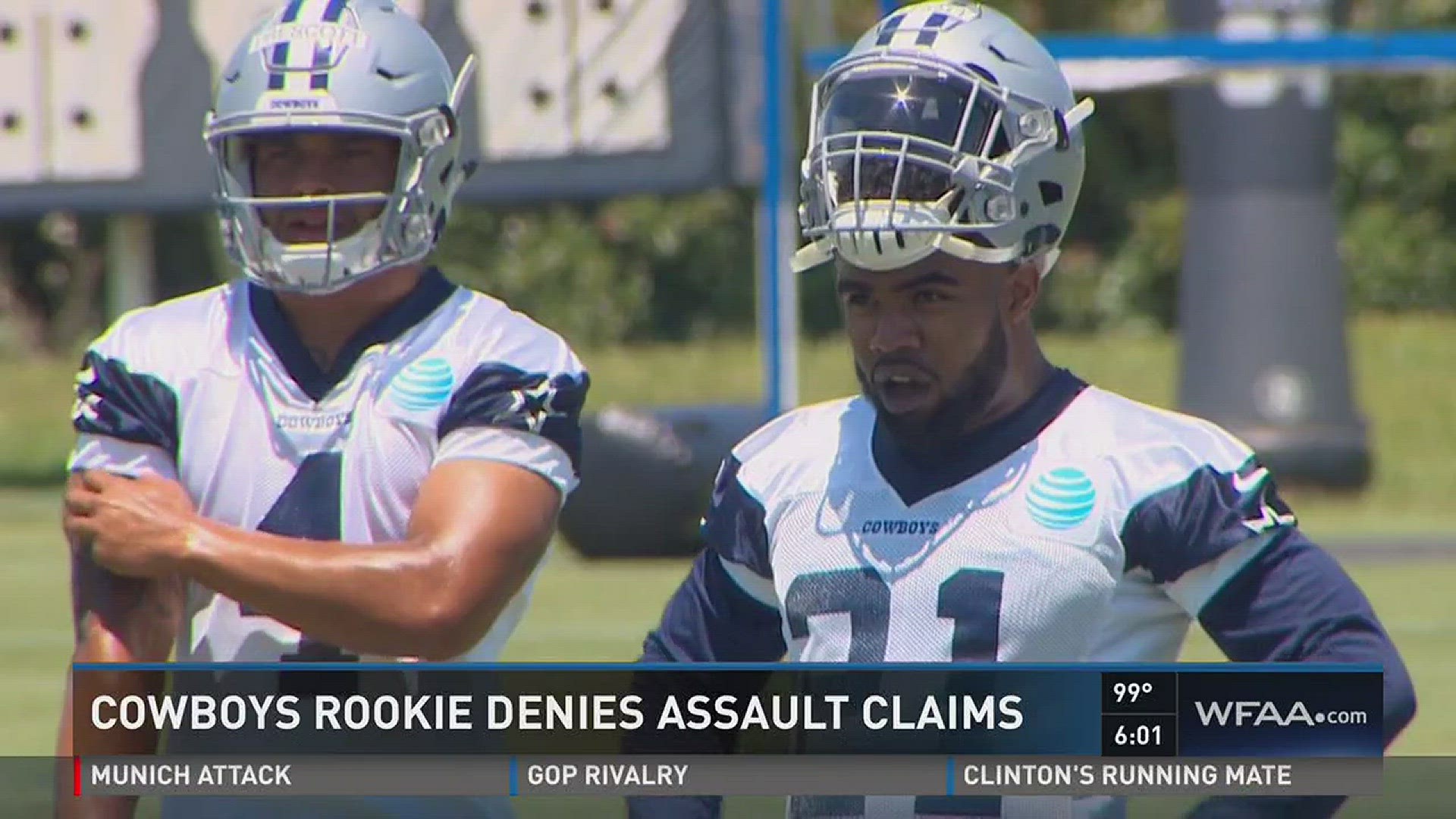 Cowboys rookie denies assault claims