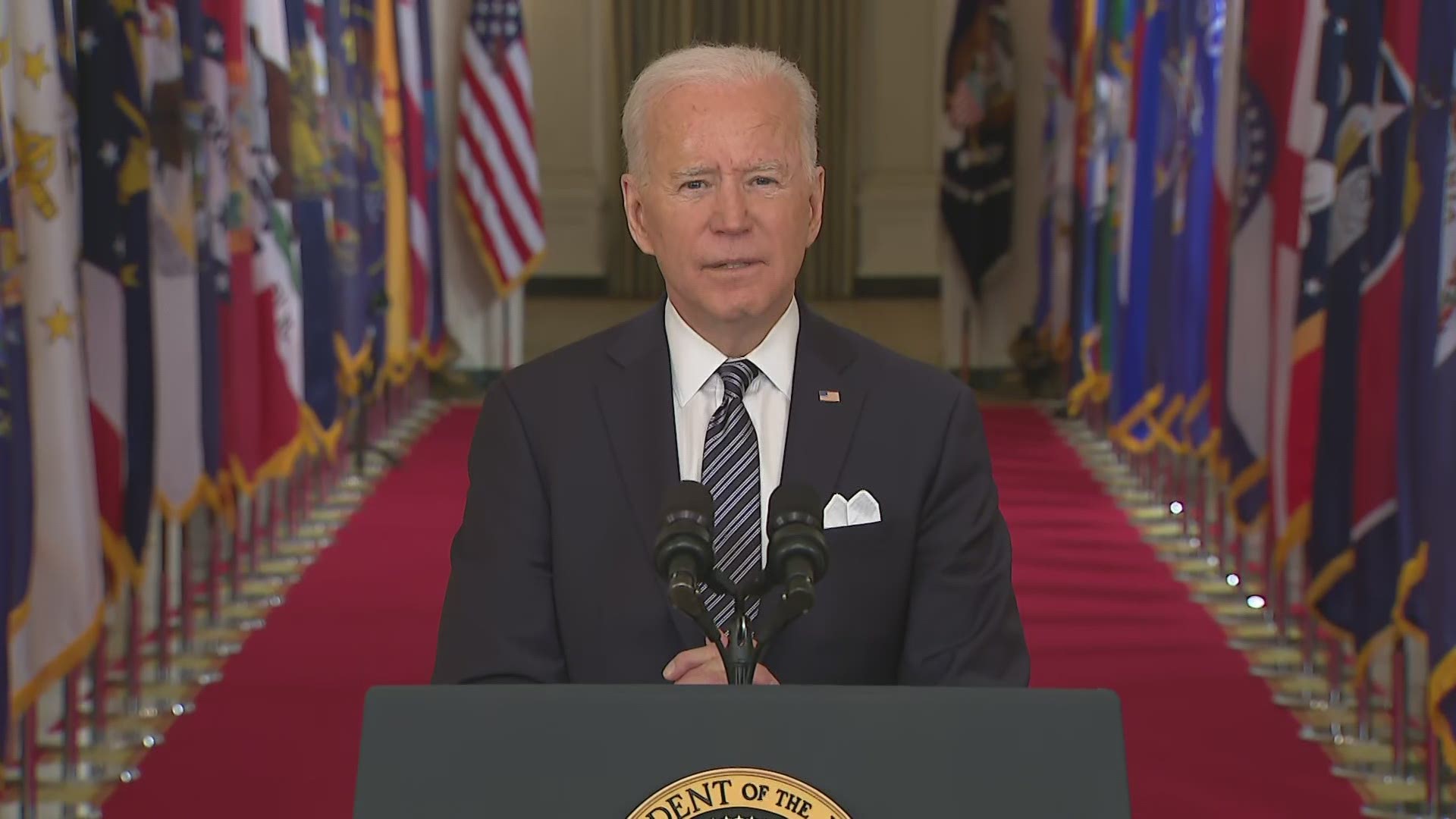 President Joe Biden touted how the American Rescue Plan will provide direct payments to most families.