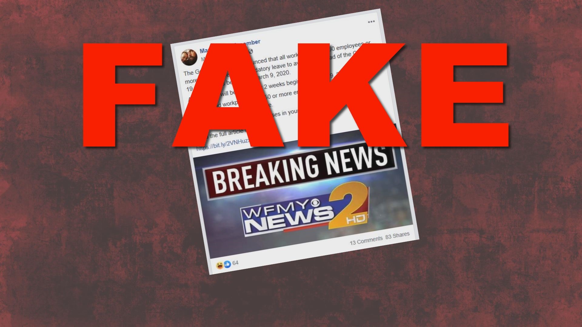 The prank posts uses logos from news stations around the country to trick you.