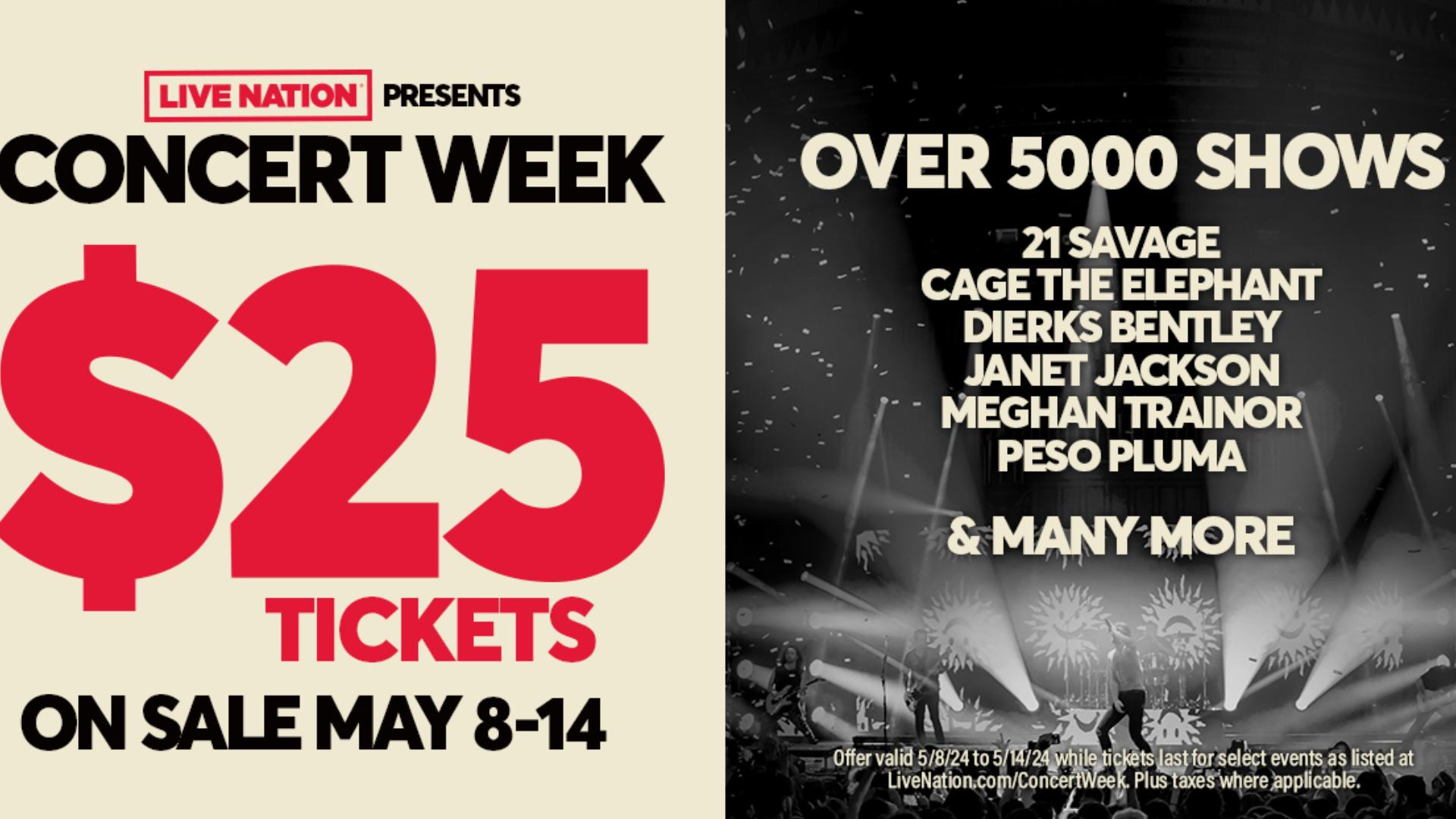 How to get $25 concert tickets for 21 Savage, Janet Jackson, more ...