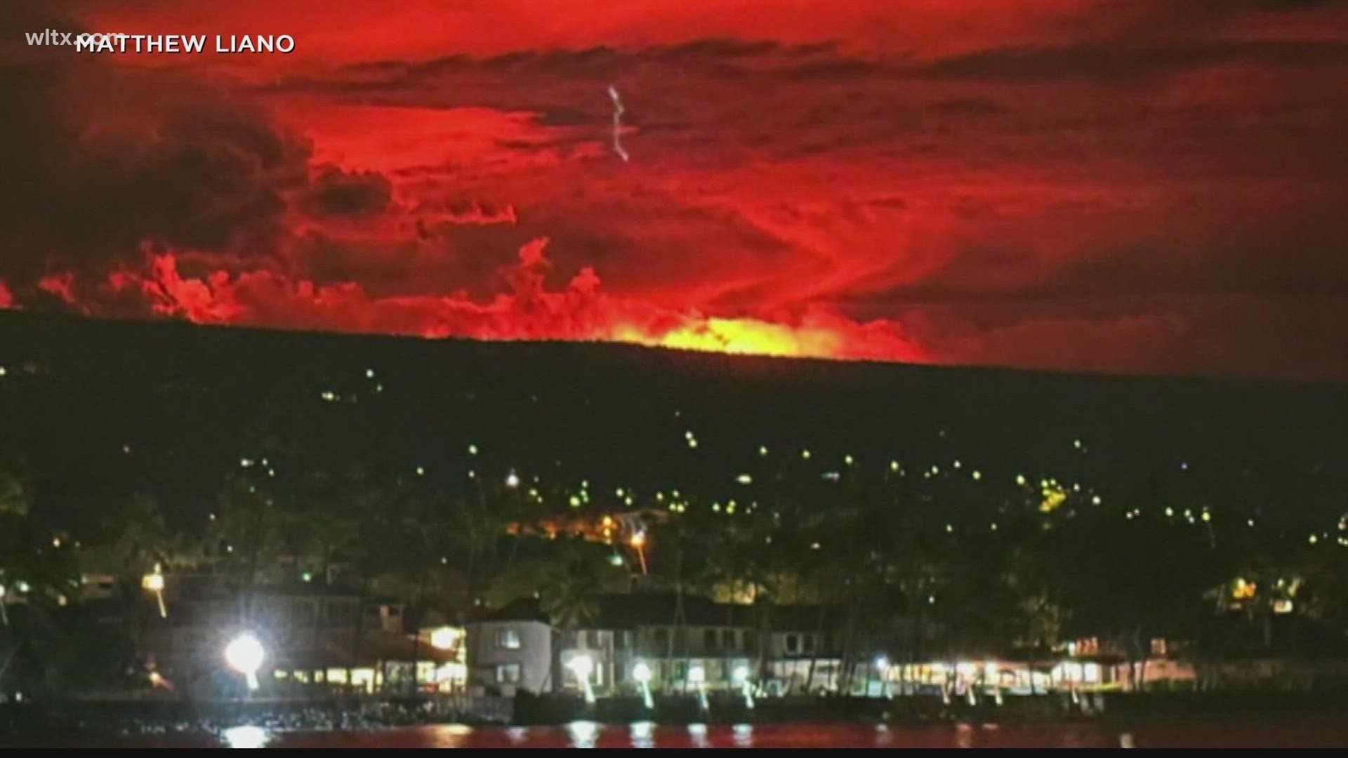 Waves of orange, glowing lava and smoky ash belched and sputtered Monday from the world’s largest active volcano in its first eruption in 38 years.