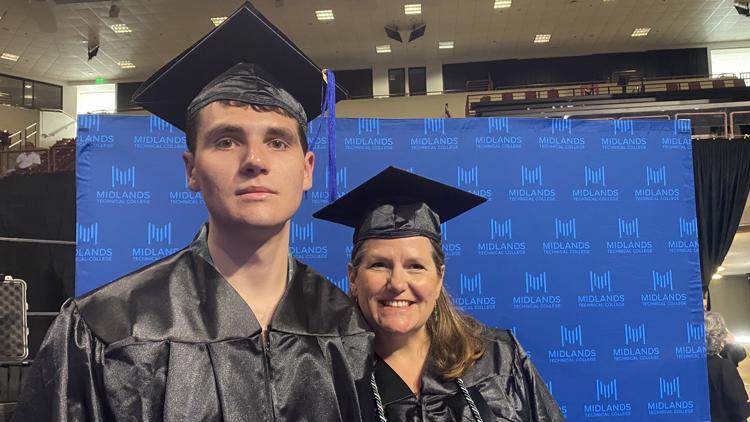 Same degree, same last name: South Carolina mother-son duo graduates from technical college together