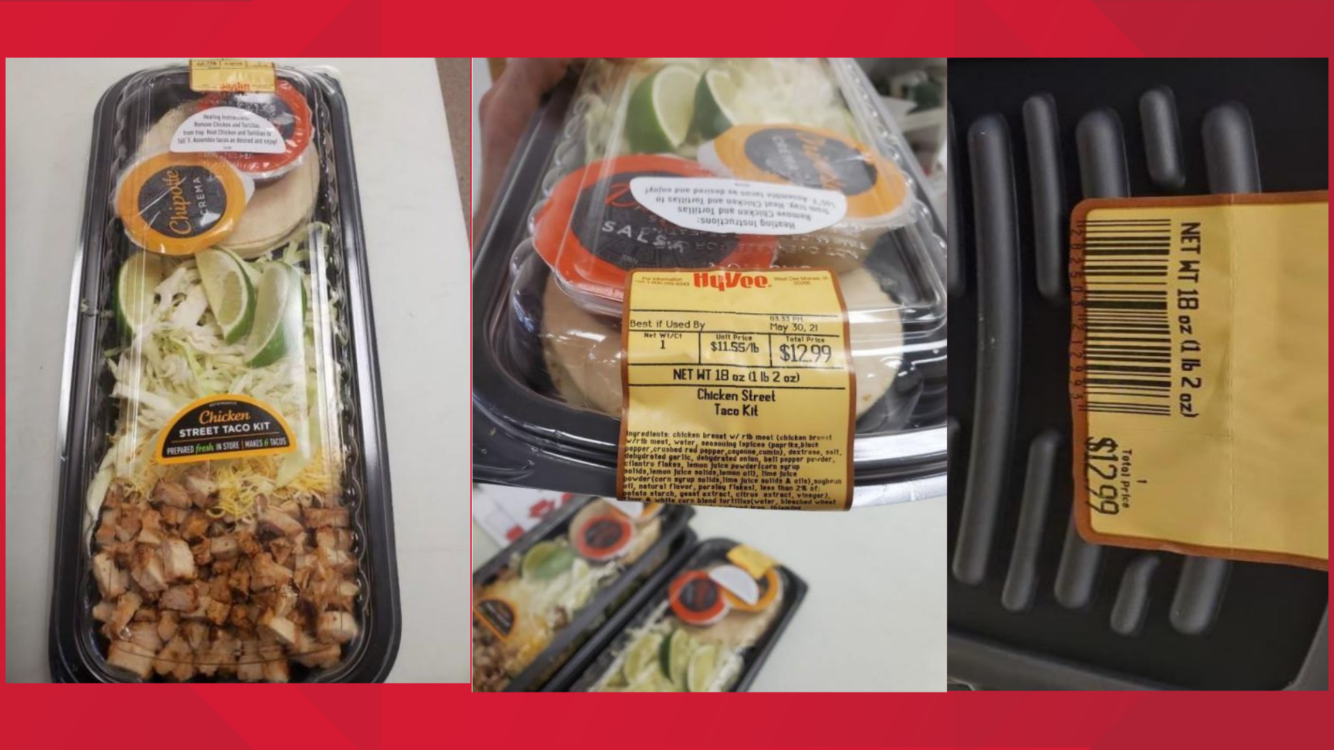 Hy-Vee is voluntarily recalling its Chicken Street Taco Kit due to eggs not being declared on the product's label.