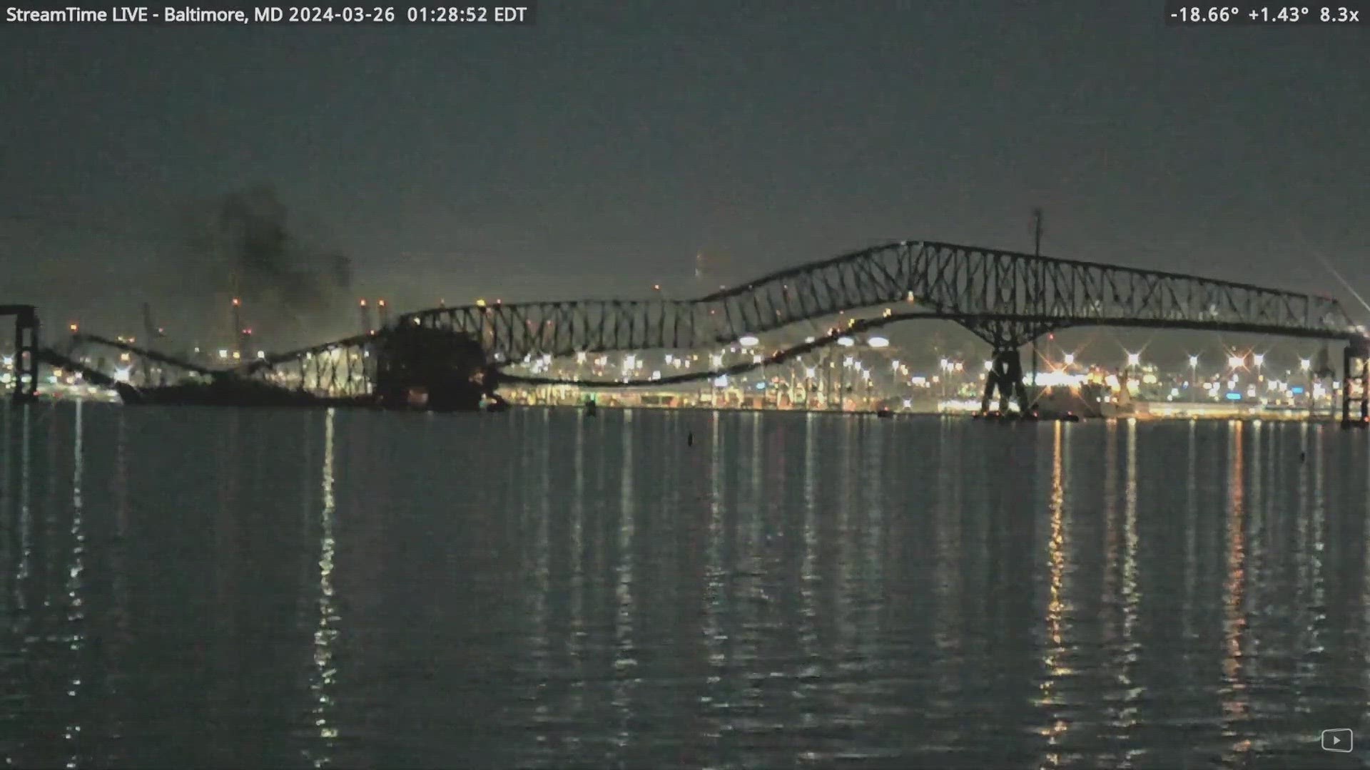A container ship rammed into a major bridge in Baltimore, causing it to snap in several places and plunge into the river below.