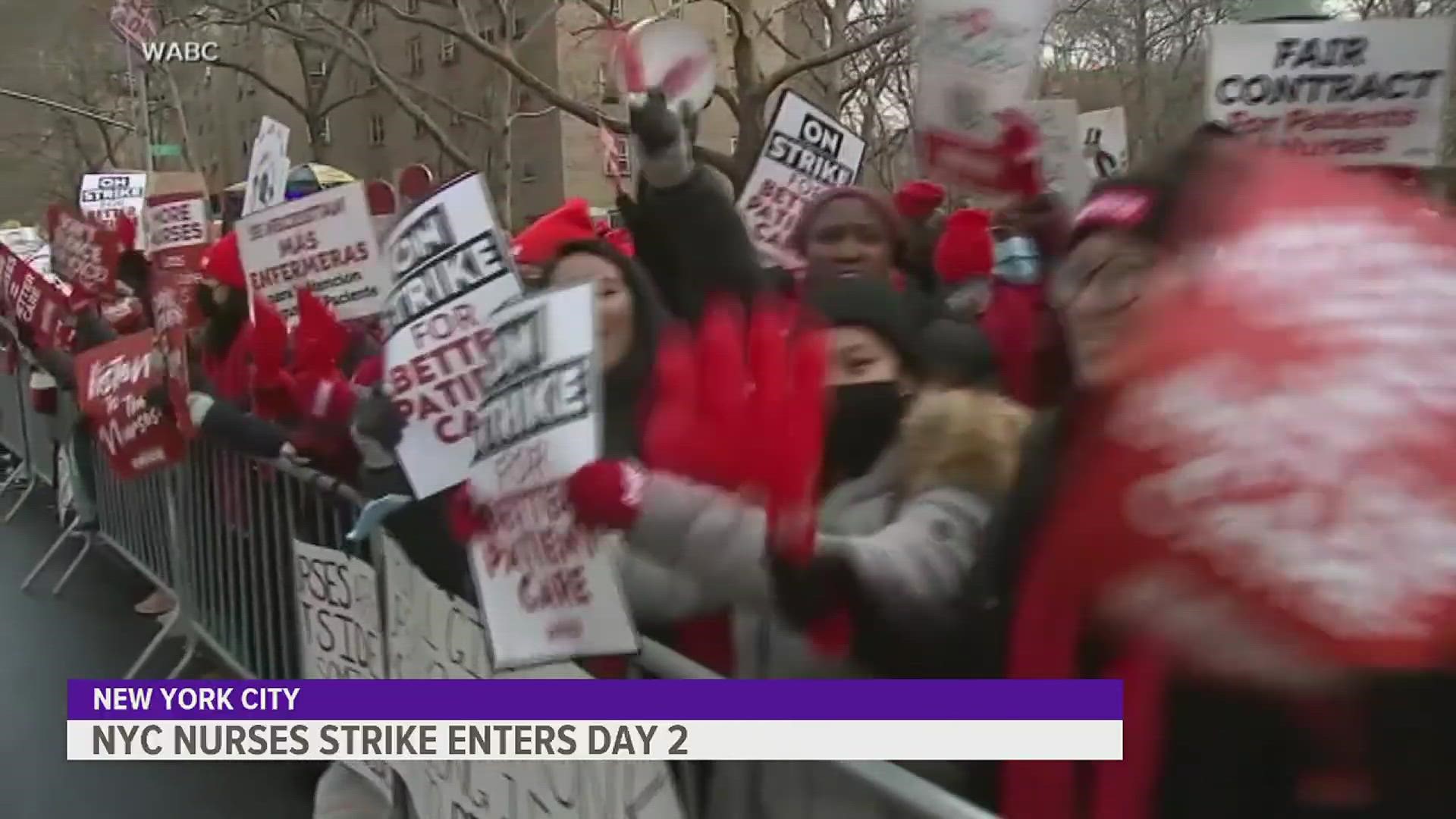 The nurses union said members had to strike because chronic understaffing leaves them caring for too many patients.