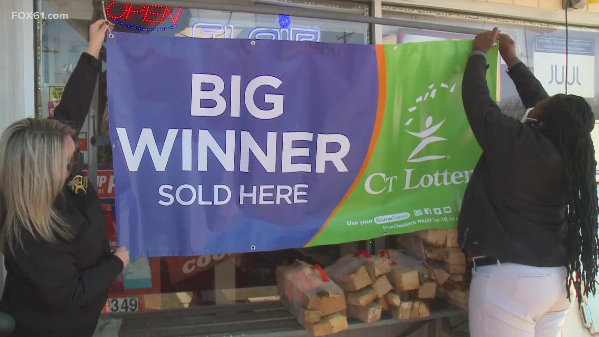 The winning ticket was sold at a convenience store in Cheshire, officials said.