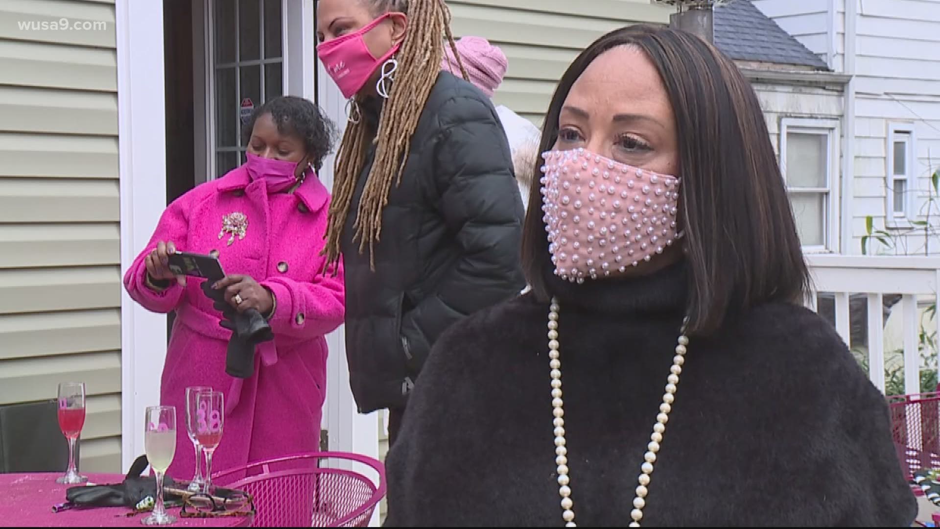 Vice President Kamala Harris is a member of Alpha Kappa Alpha sorority at Howard University. Her line sisters gathered together to watch her get sworn in.