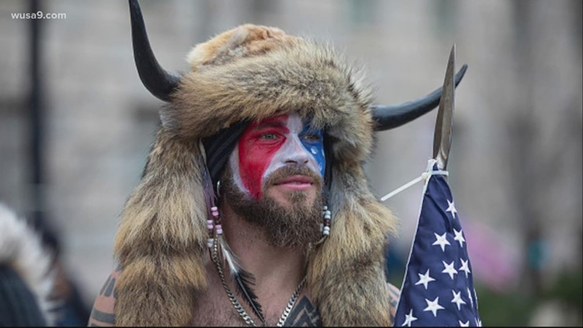 Jacob Chansley, the Arizona man who wore a horned fur cap and carried a spear into the U.S. Capitol Building on Jan. 6, has been moved to a halfway house.