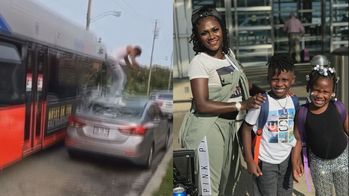 Man jumps off Metro bus and damages parked car in viral video | ksdk.com