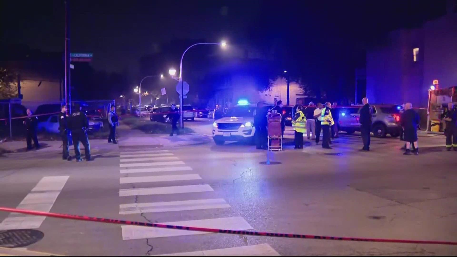 As many as 14 people were injured in a drive-by shooting, including three children, in the city’s Garfield Park neighborhood on Halloween night, Chicago police said.