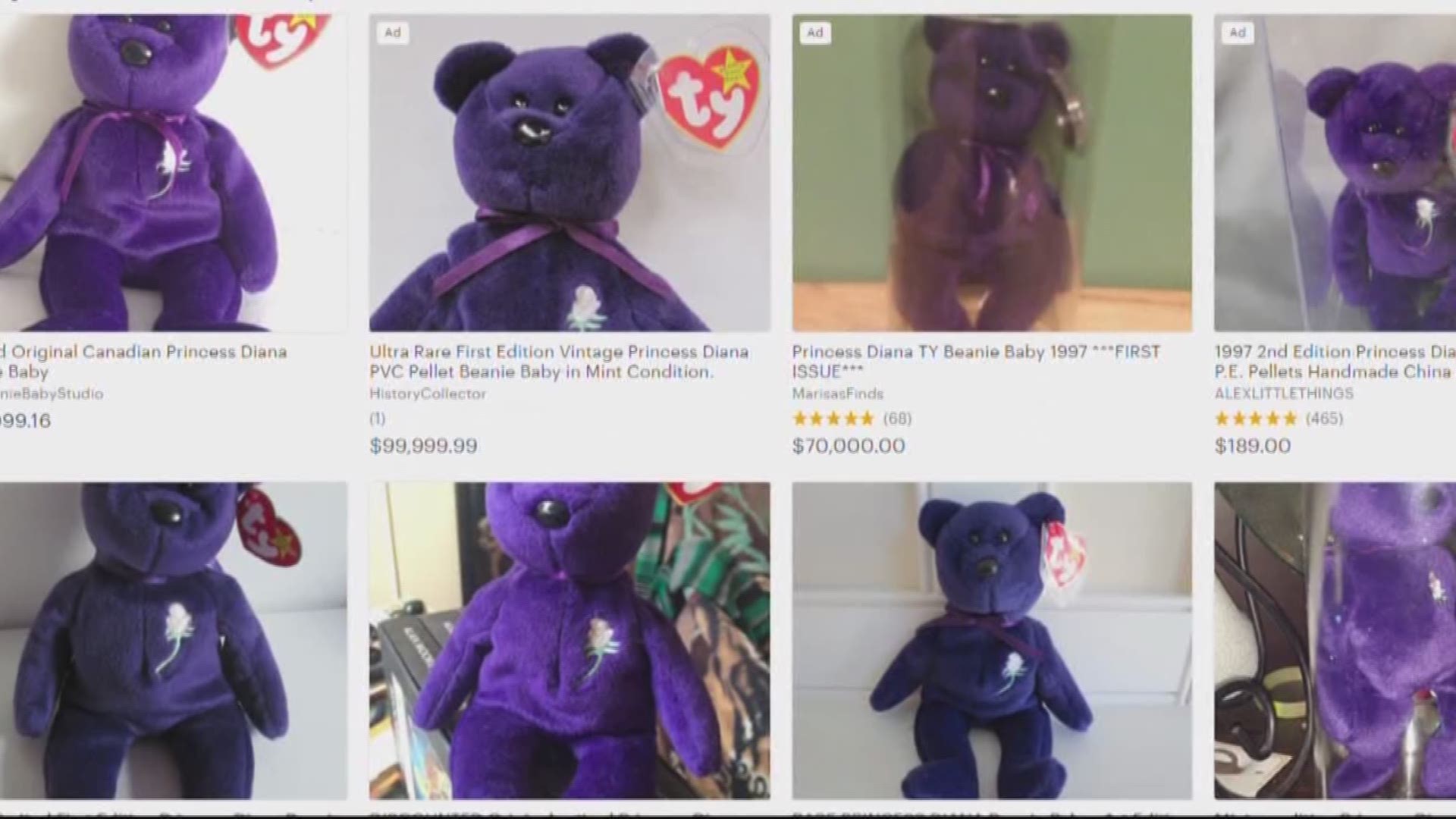 princess diana beanie baby pvc pellets