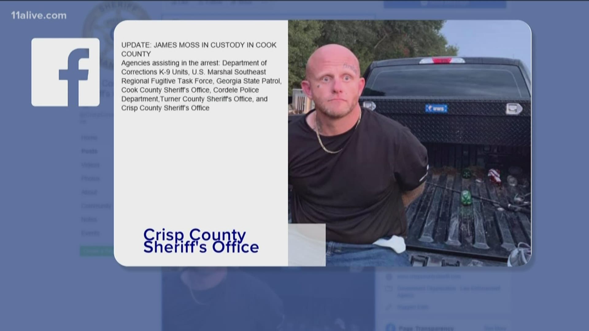 An inmate who escaped work detail in Cordele, Georgia was found in Adel late Thursday evening.