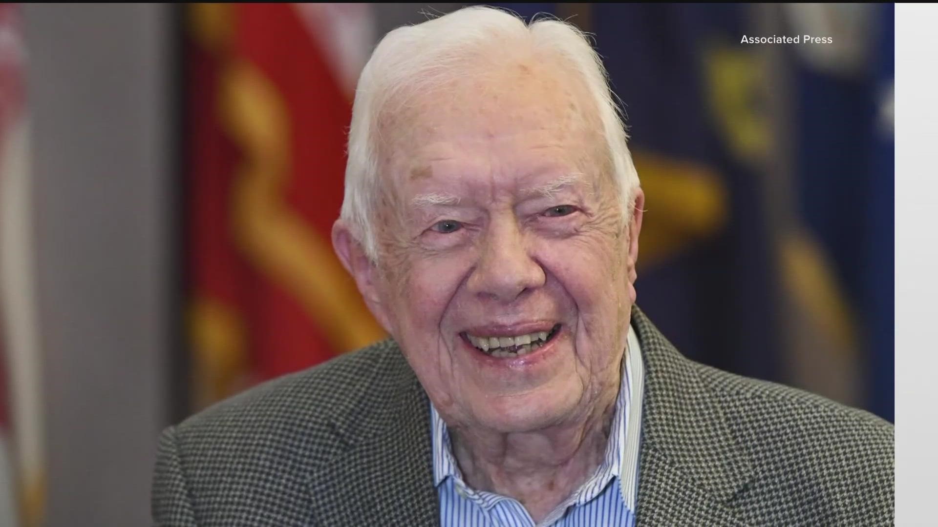 Jimmy Carter's grandson says the former president remains in good spirits three months after entering end-of-life care at home.
