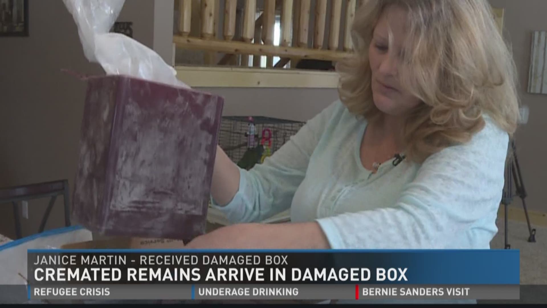 A West Michigan woman who had her sister�s ashes shipped to Michigan was horrified by the damaged package that arrived in the mail.